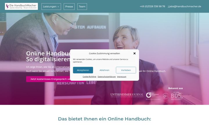 Screenshot of handbuchmacher.de