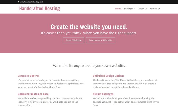 handcraftedhosting.co.uk