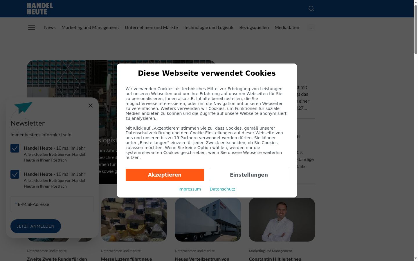 Screenshot tal-banner tal-kunsens muri qabel kwalunkwe interazzjoni