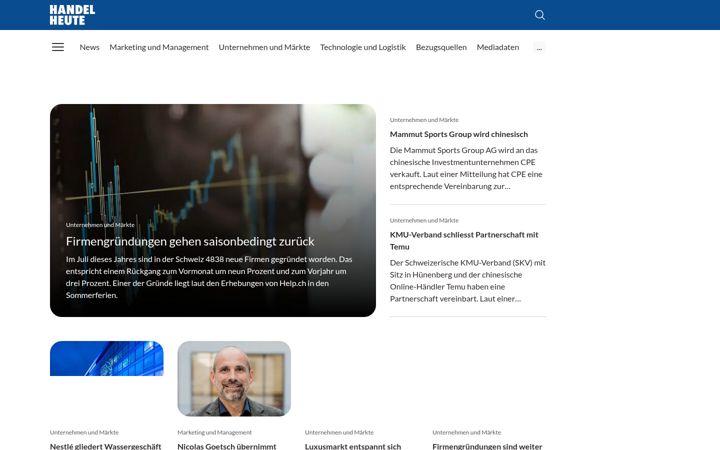 Screenshot of handel-heute.ch
