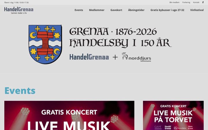 Screenshot of handelgrenaa.dk