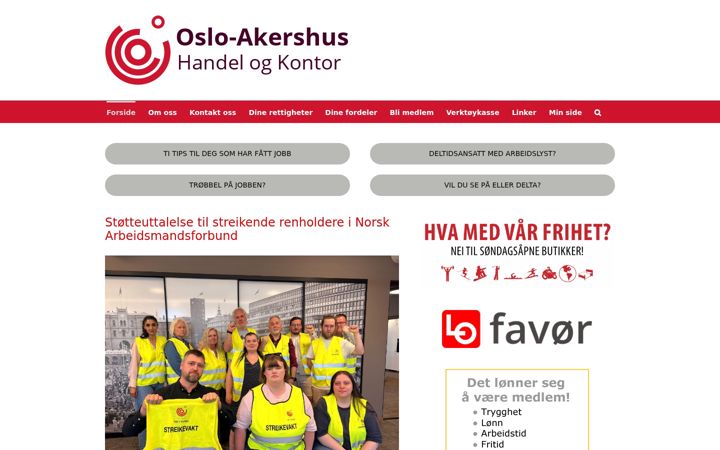 Screenshot of handelogkontor.org