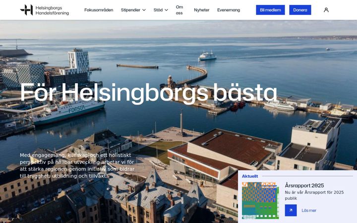 Screenshot of handelsforeningen.com
