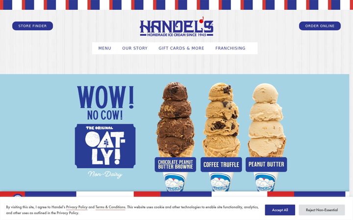 Screenshot of handelsicecream.com