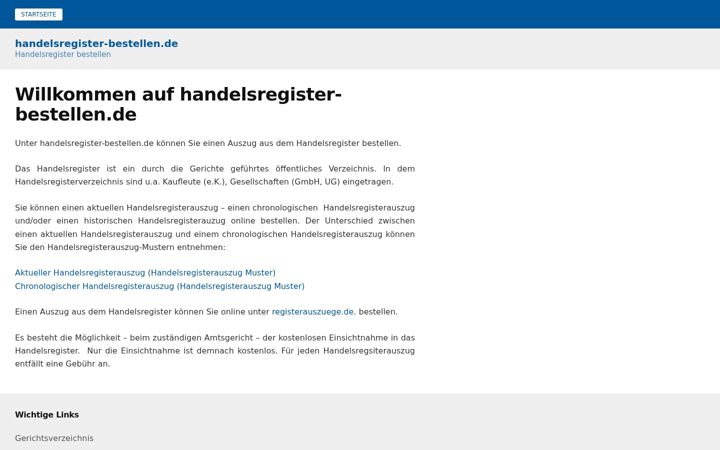 Screenshot of handelsregister-bestellen.de