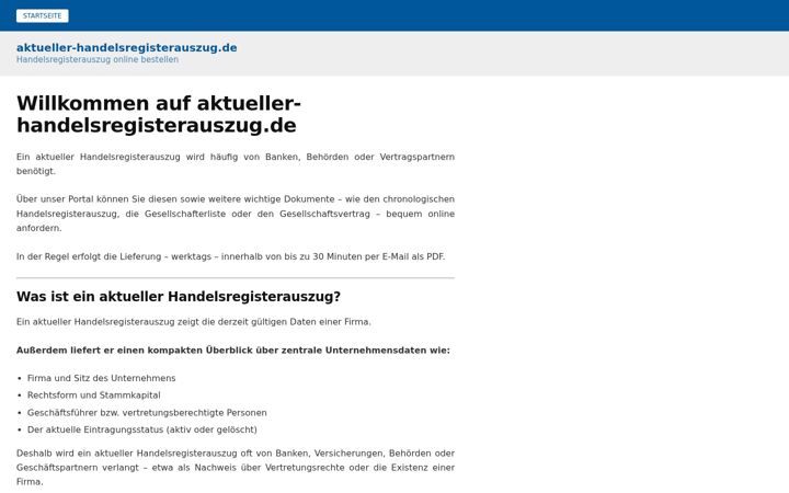 Screenshot of handelsregisterabdruck-online.de