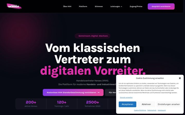 Screenshot of handelsvertreter-heroes.de