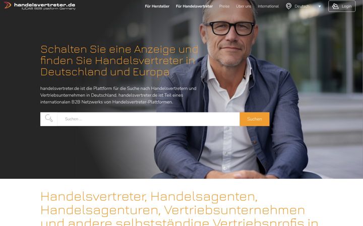 Screenshot of handelsvertreter.de