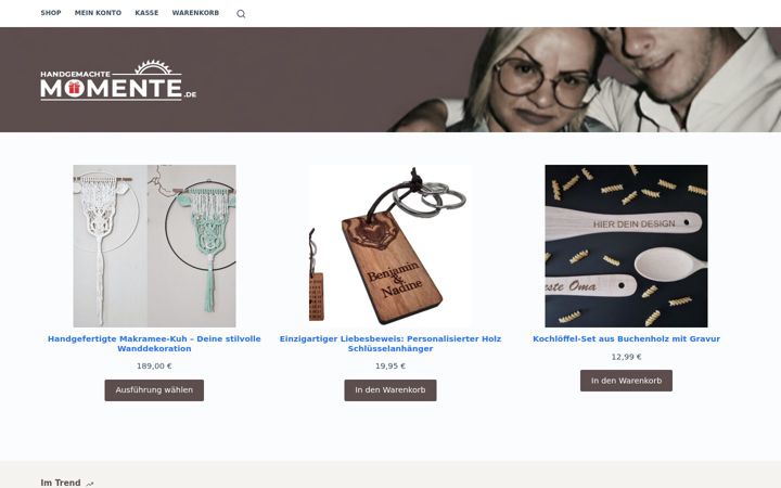 Screenshot of handgemachtemomente.de