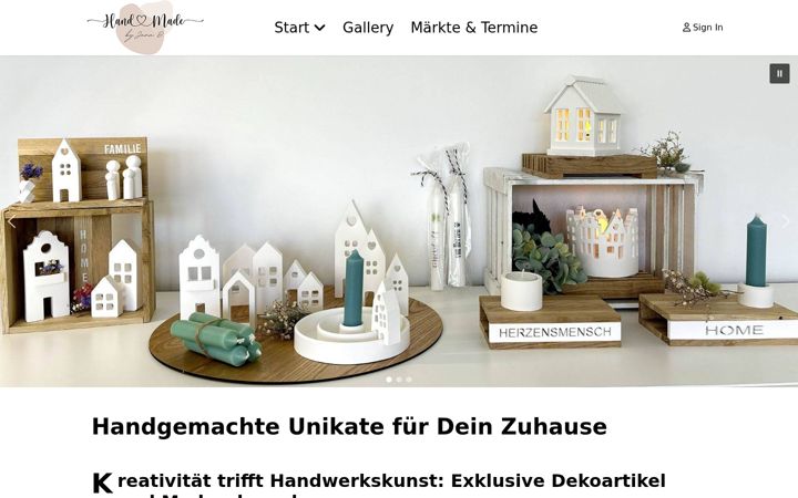 Screenshot of handgemachtes.info