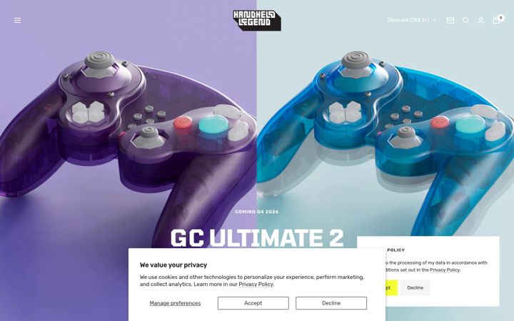 Screenshot of handheldlegend.com