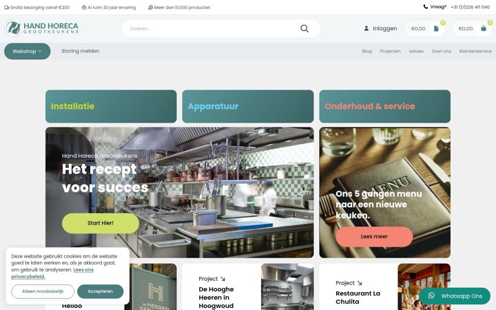 Screenshot of handhoreca.nl