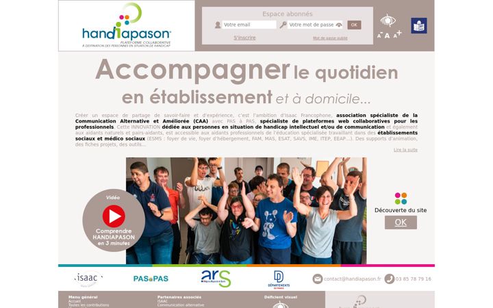 Screenshot of handiapason.fr