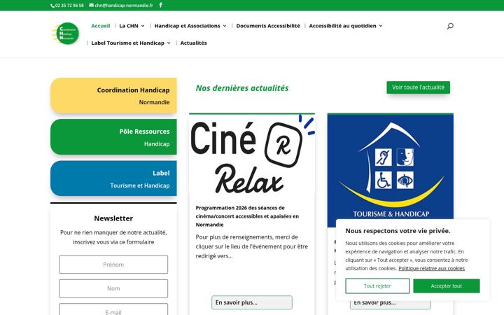 Screenshot of handicap-normandie.fr