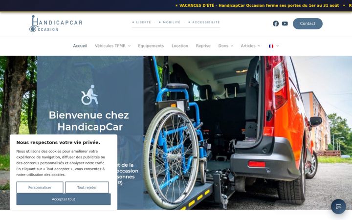 Screenshot of handicapcar-occasion.fr