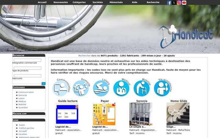 Screenshot of handicat.com