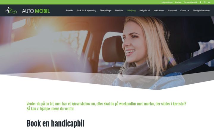 Screenshot of handidrive.dk