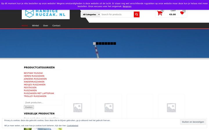 Screenshot of handige-rugzak.nl