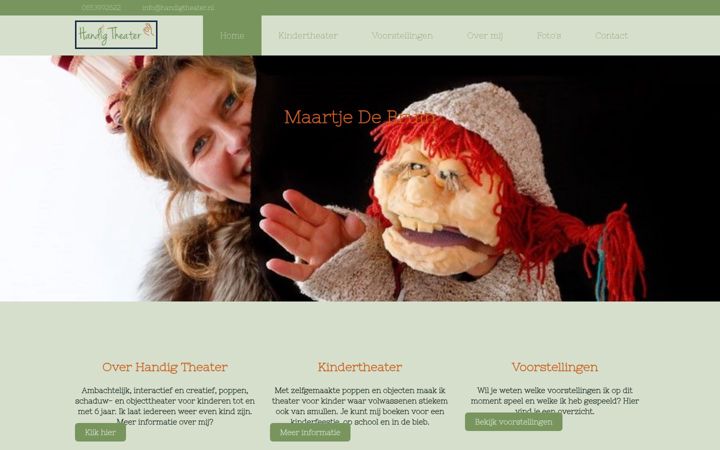 Screenshot of handigtheater.nl