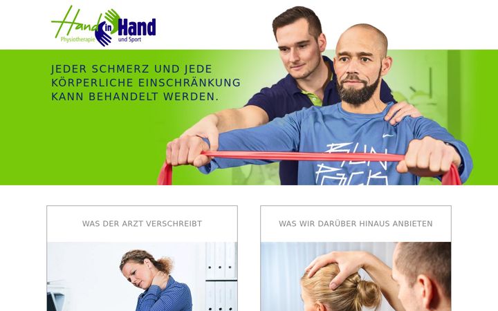 Screenshot of handinhand-wilhelmsruh.de