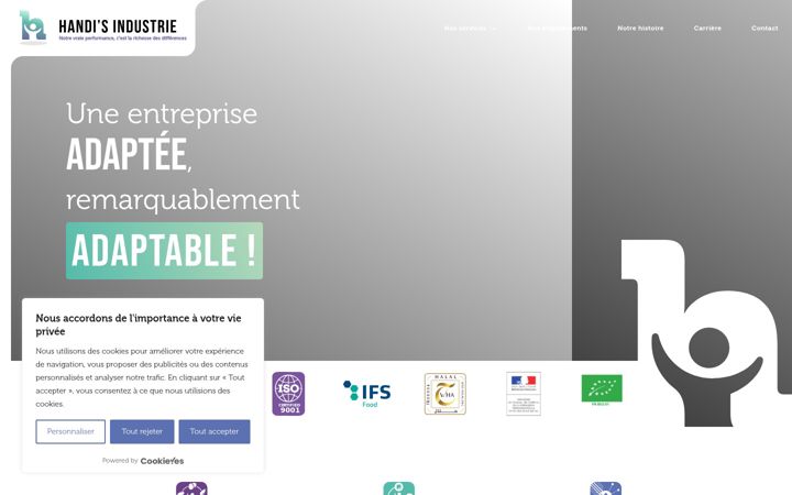 Képernyőkép: handis-industrie.com