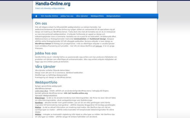 Screenshot of handla-online.org