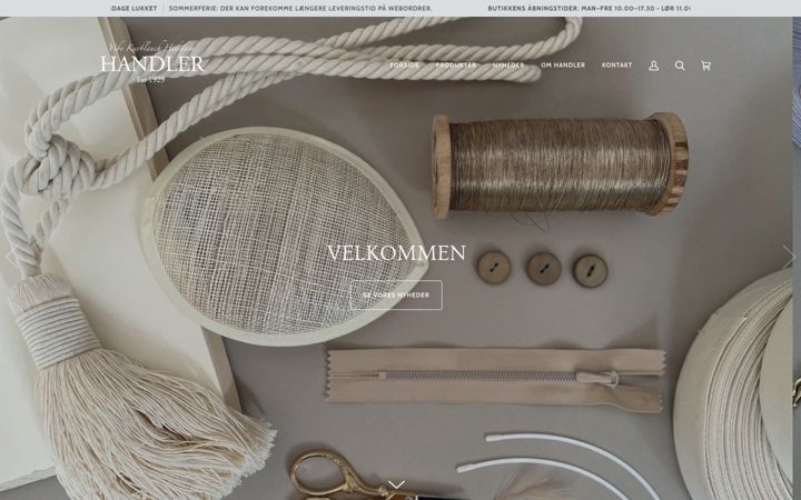 Screenshot von handlercopenhagen.com