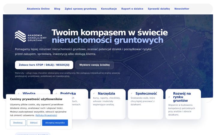 Screenshot of handlujemygruntami.pl