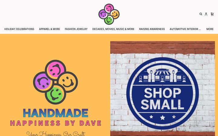Screenshot of handmadehappinessbydave.com