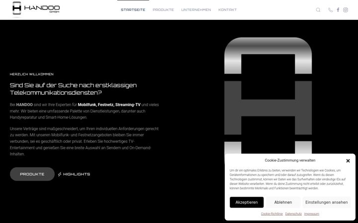 Screenshot of handoo.de