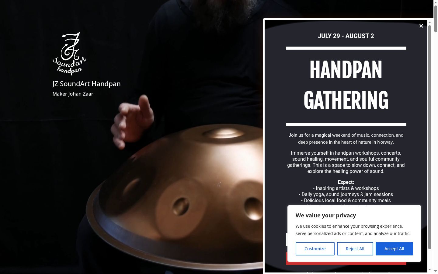 Sutikimo reklamjuostės, rodytos prieš bet kokią sąveiką, ekrano kopija