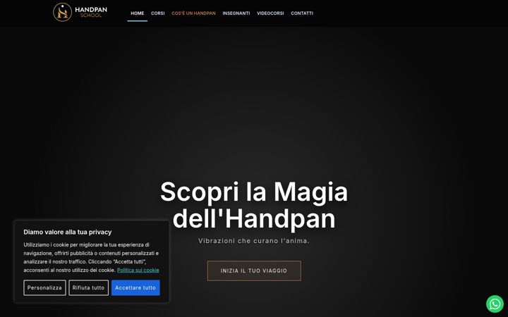 Screenshot of handpanschool.it