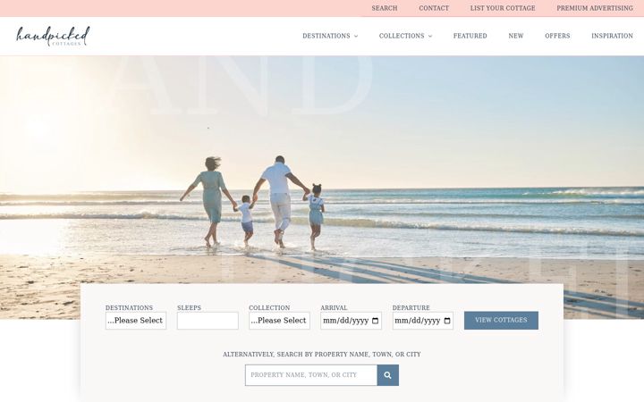 Screenshot του handpickedcottages.co.uk