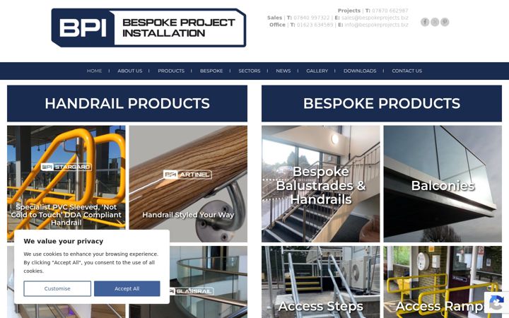 Screenshot of handrailsuk.co.uk