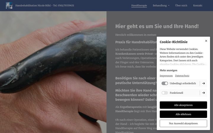 Screenshot of handrehakassel.de