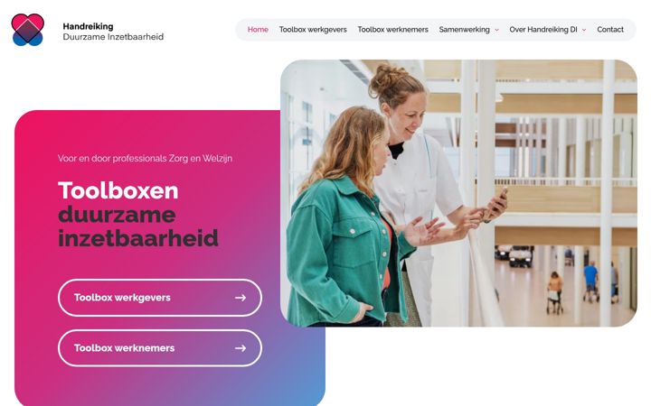 Screenshot of handreikingduurzameinzetbaarheid.nl