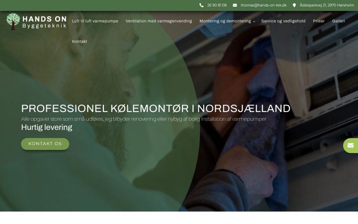 Screenshot of hands-on-tek.dk