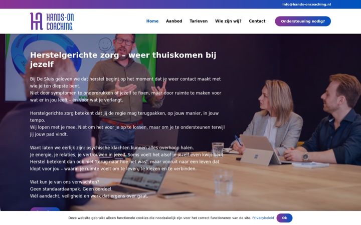 Screenshot of hands-oncoaching.nl