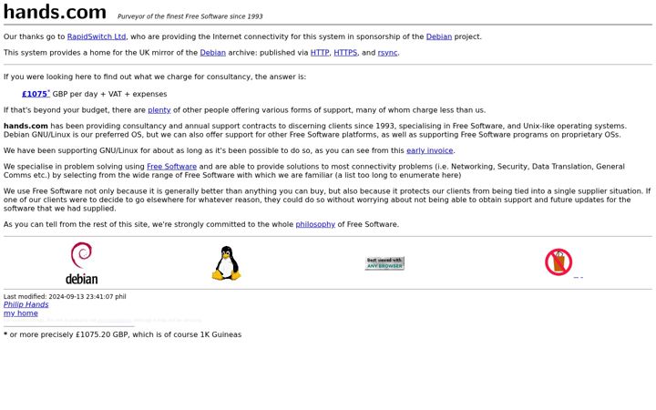 Screenshot stránky hands.com