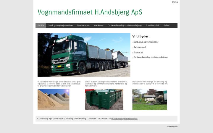 Screenshot of handsbjerg.dk