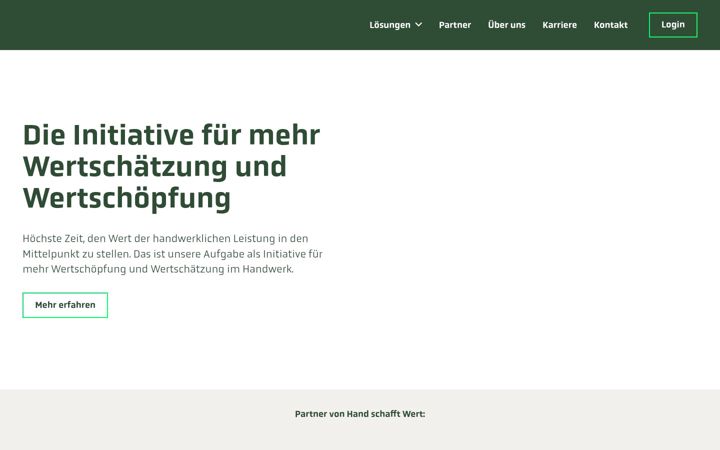 Screenshot ta' handschafftwert.de