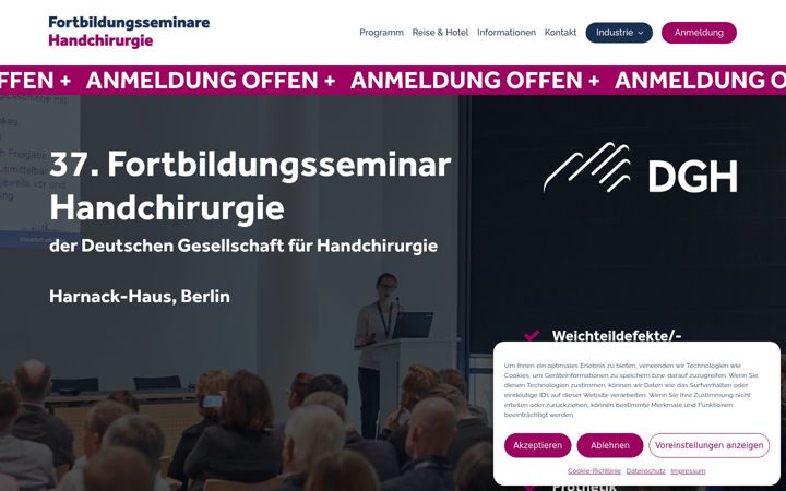 Screenshot of handseminare-dgh.de