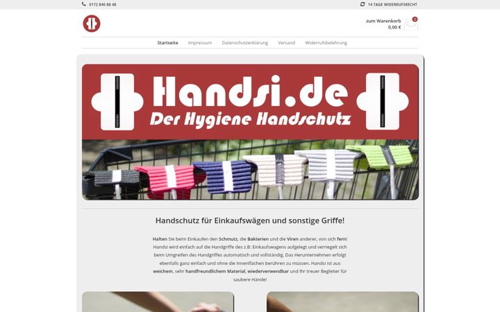 Screenshot of handsi.de