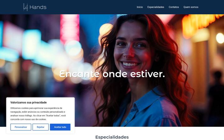 Screenshot of handsodontologia.com.br