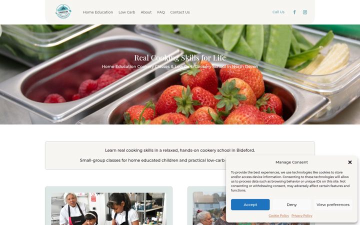 Screenshot di handsoncookeryschool.co.uk
