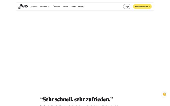 Screenshot of handstand.software