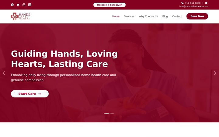 Screenshot of handsthatheals.com