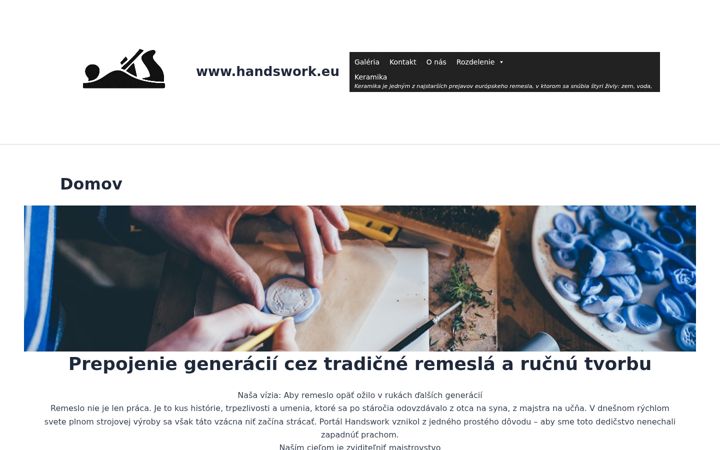 Screenshot of handswork.eu