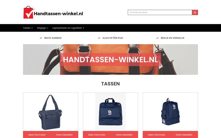 Screenshot of handtassen-winkel.nl