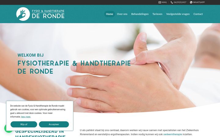 Screenshot of handtherapiederonde.nl